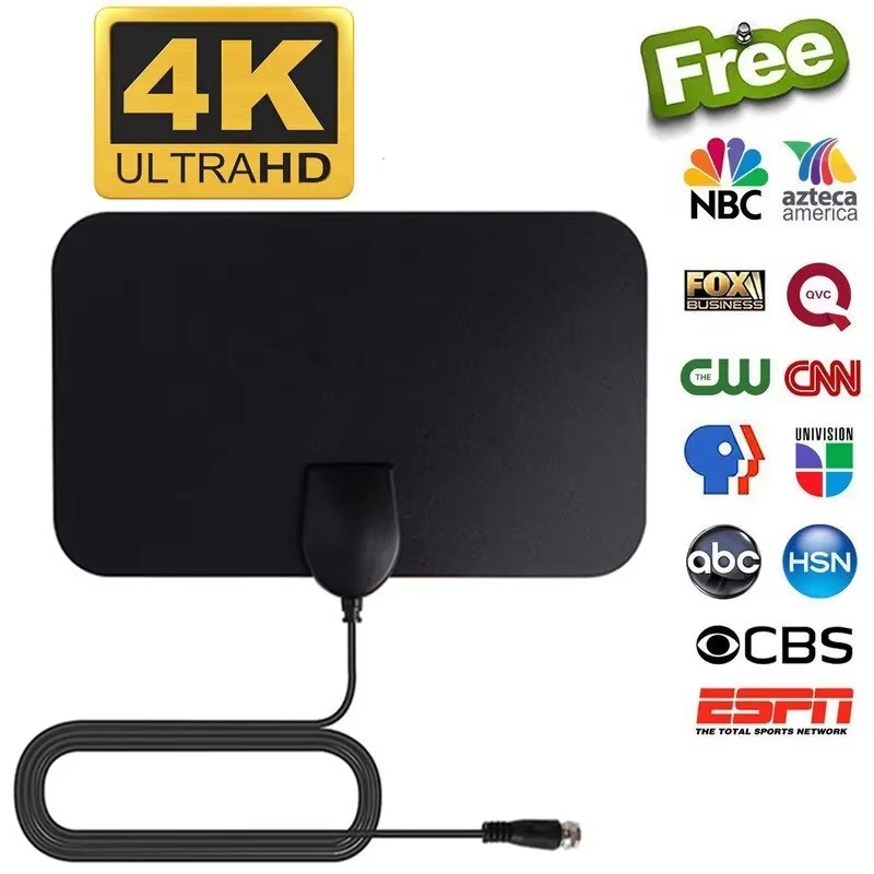 Devkitc - 4K 1080P対応、屋内用デジタルテレビアンテナ、フルHDアンテナ、DVB-T/T2、DVBT2ブースター、テレビアンテナ、500マイル（約800km）のUHF/VHF対応、DTVアンテナ、車載用。