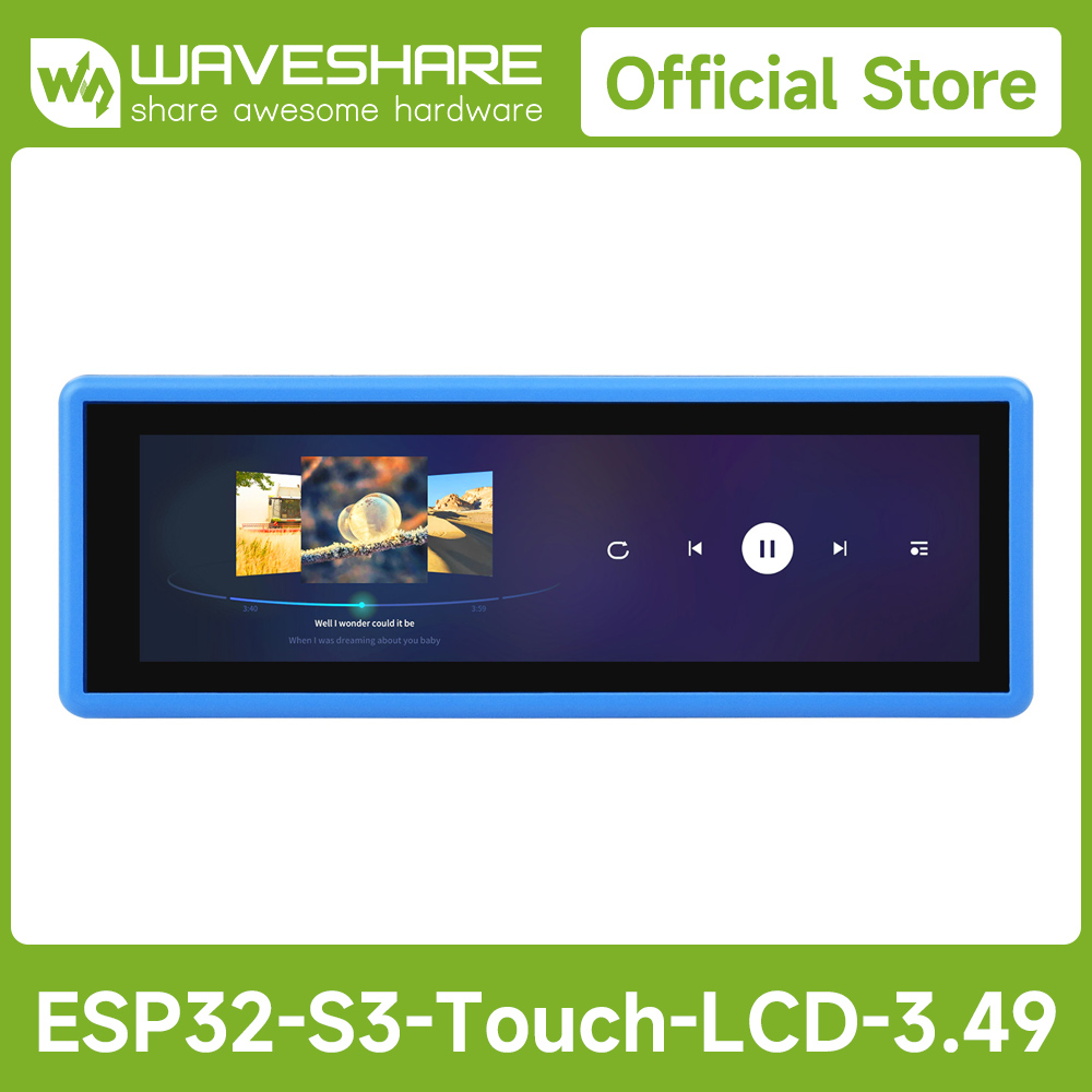 Lolin S3 - Waveshare ESP32-S3 高性能開発ボード、3.49 インチ IPS 静電容量式タッチディスプレイ