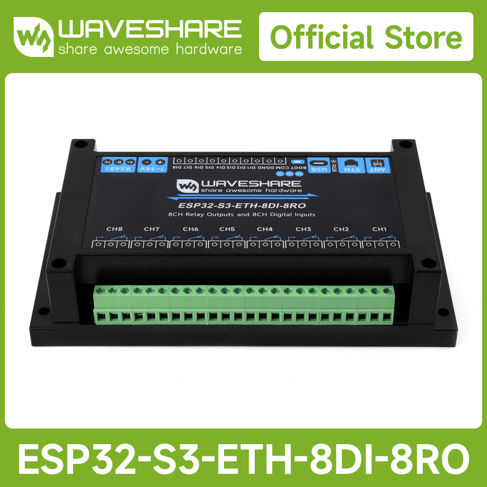 Waveshare 産業用 8 チャンネル ESP32-S3 - Lolin S3 のレビューと価格