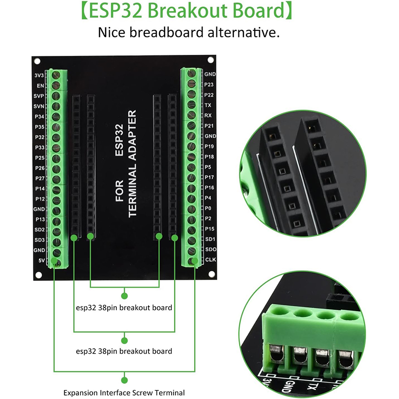3 個 38PIN ESP32 ブレークアウトボード、Aid - Nodemcu 32S のレビューと価格
