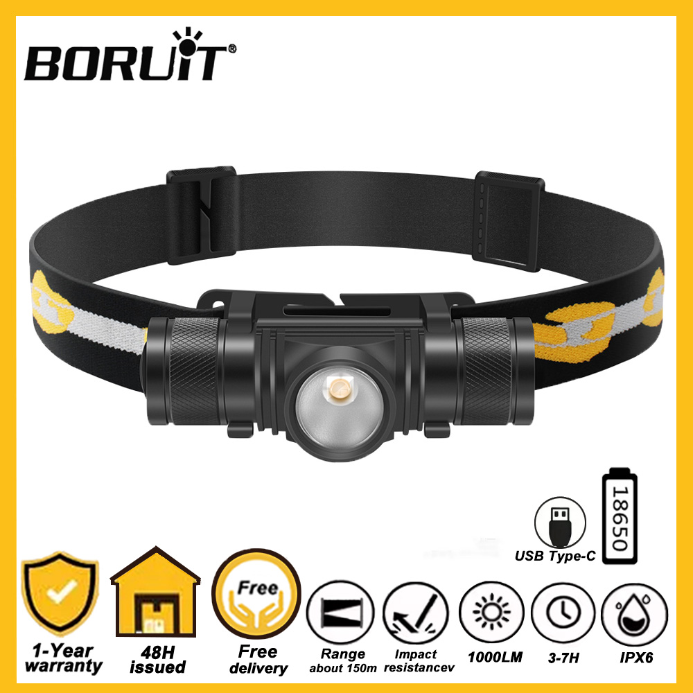 BORUiT D10 LED ヘッドランプ 18650 バッ - Lolin D32 のレビューと価格