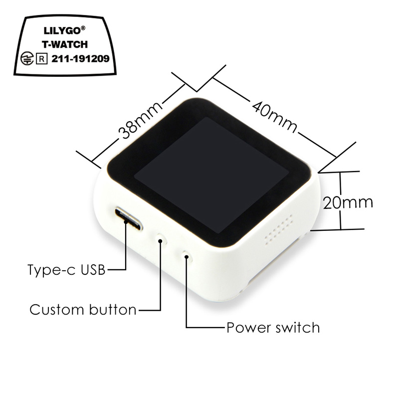 Lilygo®Ttgo-腕時計可能な環境インタラクションwi - Ttgo T Watch のレビューと価格